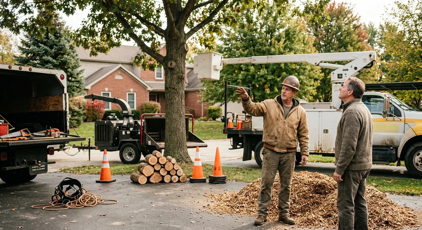 Tree Service equipment ready for customer walkthrough