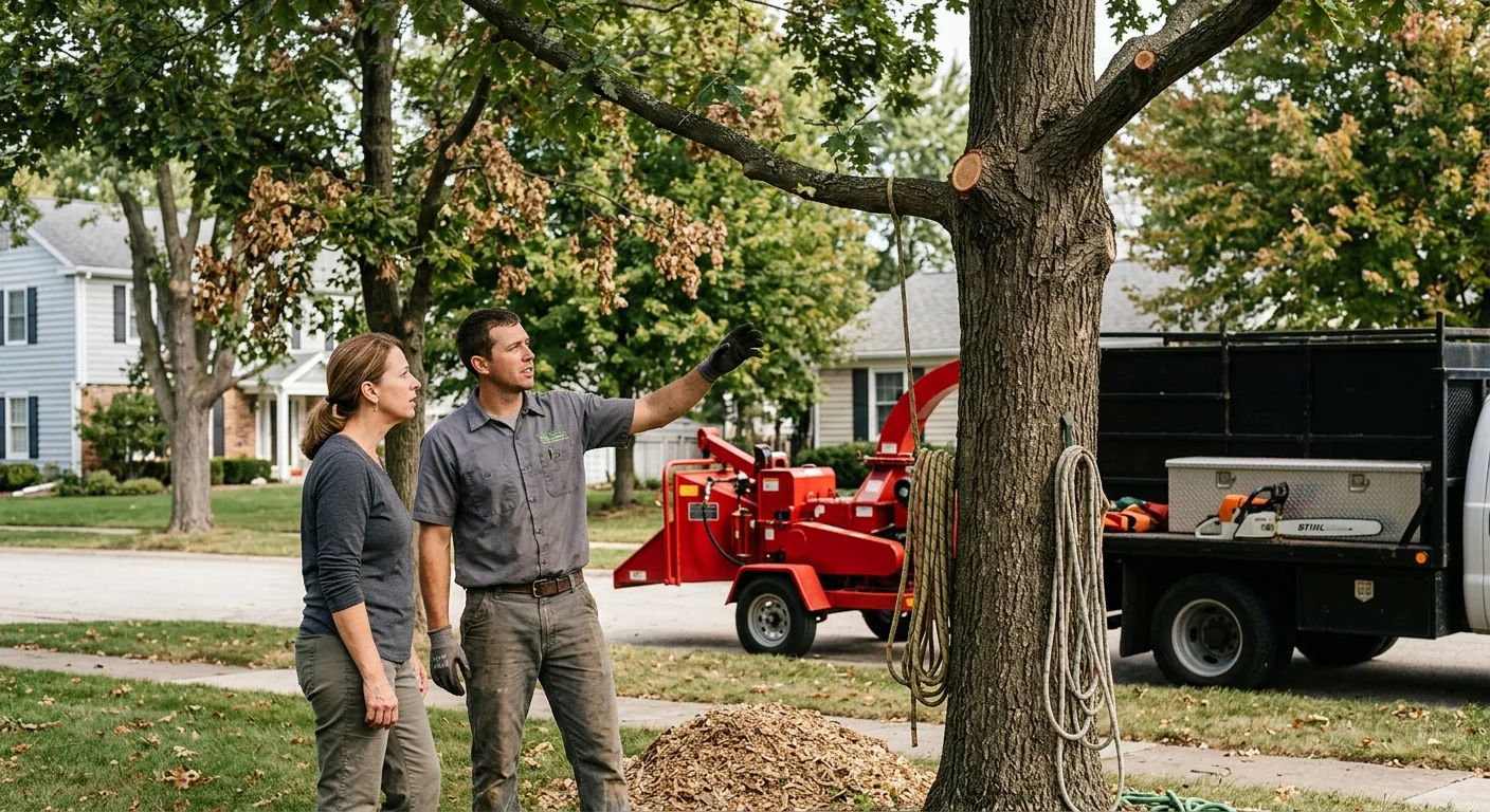 Tree Service equipment ready for customer walkthrough