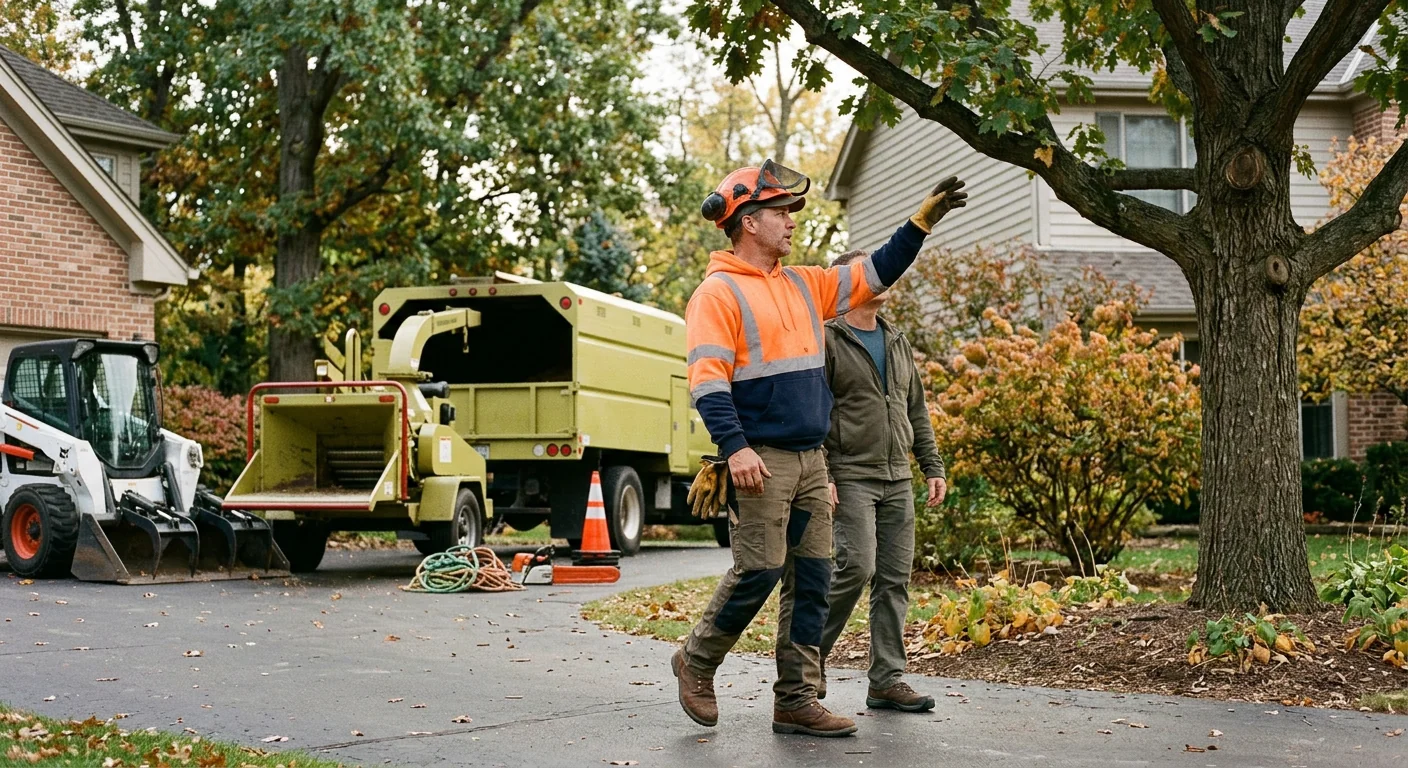 Tree Service equipment ready for customer walkthrough